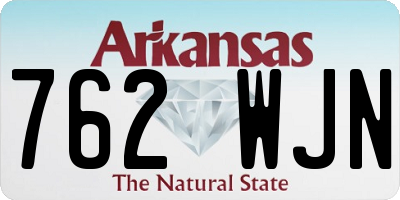AR license plate 762WJN