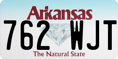 AR license plate 762WJT