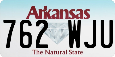AR license plate 762WJU