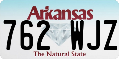 AR license plate 762WJZ