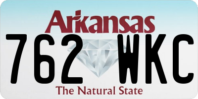 AR license plate 762WKC
