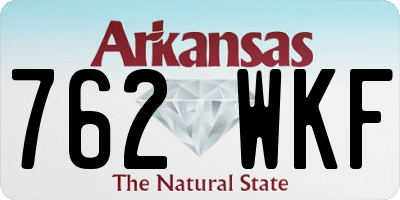 AR license plate 762WKF