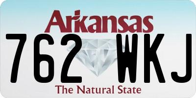 AR license plate 762WKJ