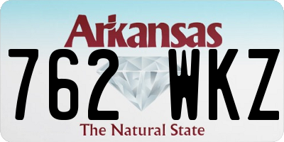 AR license plate 762WKZ