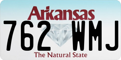 AR license plate 762WMJ