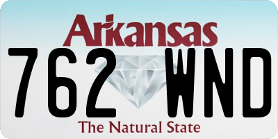 AR license plate 762WND
