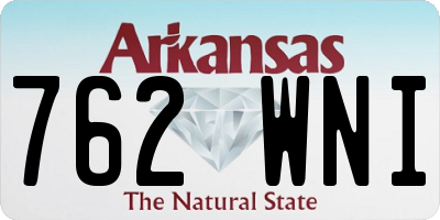 AR license plate 762WNI