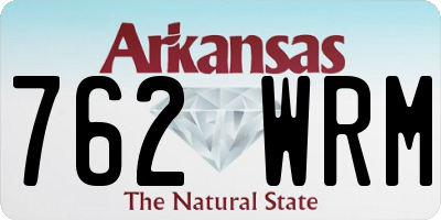 AR license plate 762WRM