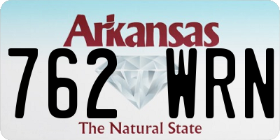 AR license plate 762WRN
