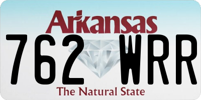 AR license plate 762WRR