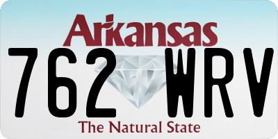 AR license plate 762WRV