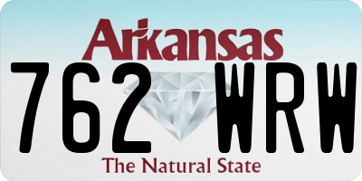 AR license plate 762WRW