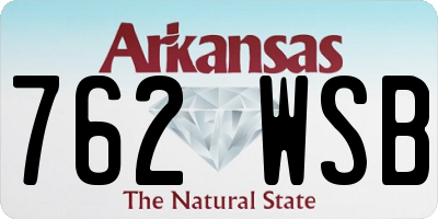 AR license plate 762WSB