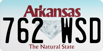AR license plate 762WSD