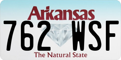 AR license plate 762WSF