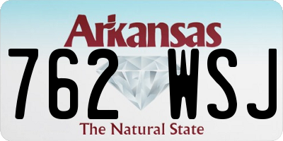 AR license plate 762WSJ