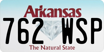 AR license plate 762WSP