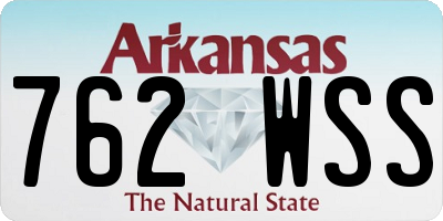 AR license plate 762WSS