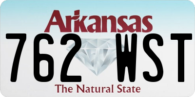 AR license plate 762WST