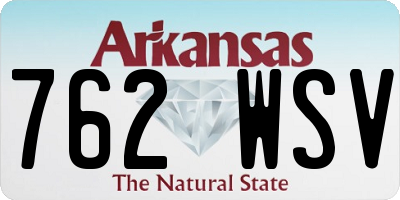 AR license plate 762WSV