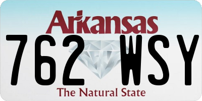 AR license plate 762WSY