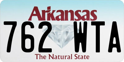 AR license plate 762WTA