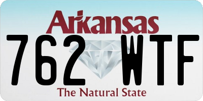 AR license plate 762WTF