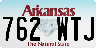 AR license plate 762WTJ