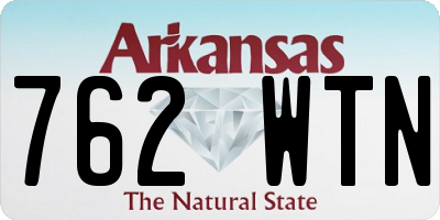 AR license plate 762WTN
