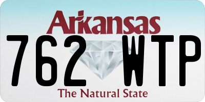 AR license plate 762WTP