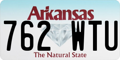 AR license plate 762WTU