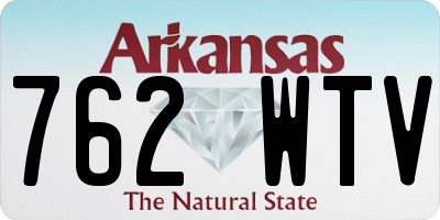 AR license plate 762WTV
