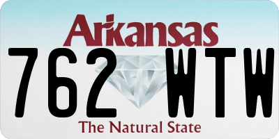 AR license plate 762WTW