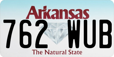 AR license plate 762WUB