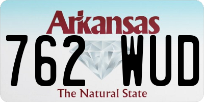 AR license plate 762WUD