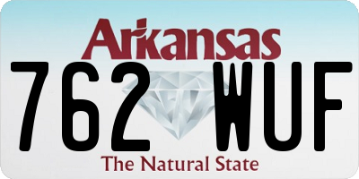 AR license plate 762WUF