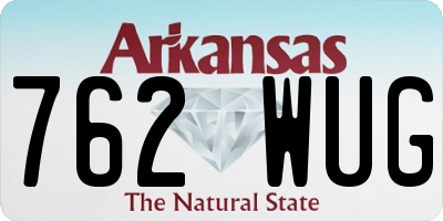 AR license plate 762WUG