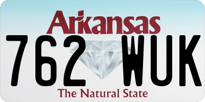 AR license plate 762WUK