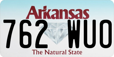 AR license plate 762WUO