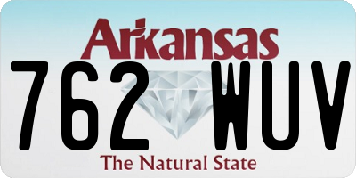 AR license plate 762WUV