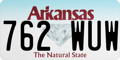 AR license plate 762WUW