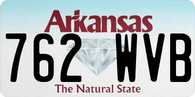 AR license plate 762WVB