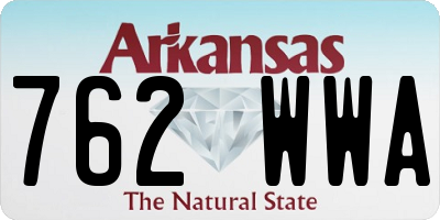AR license plate 762WWA