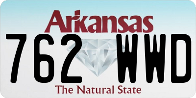 AR license plate 762WWD