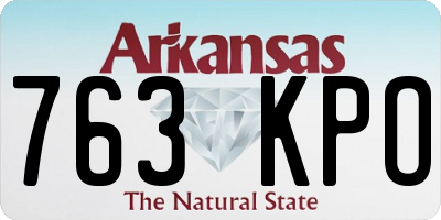 AR license plate 763KPO