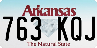 AR license plate 763KQJ