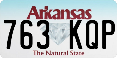 AR license plate 763KQP