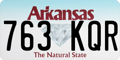 AR license plate 763KQR