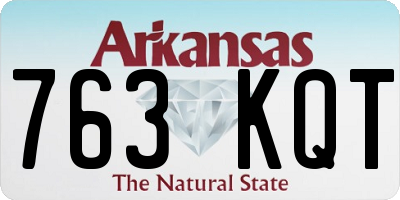 AR license plate 763KQT
