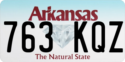 AR license plate 763KQZ